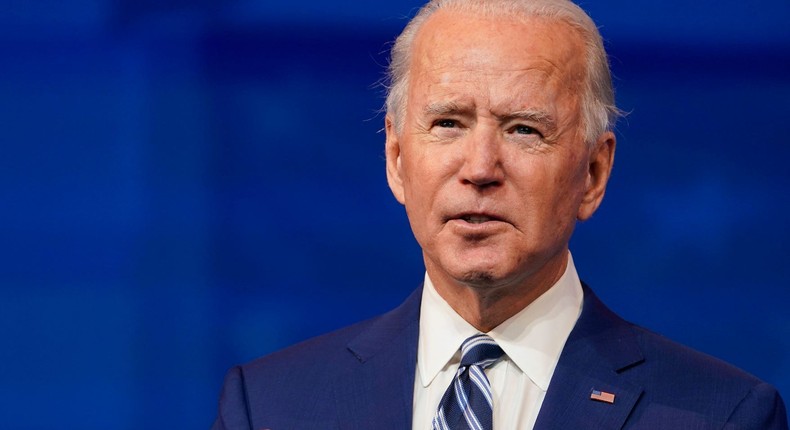 President-elect Joe Biden speaks at The Queen theater in Wilmington, Del., Wednesday, Dec. 9, 2020.