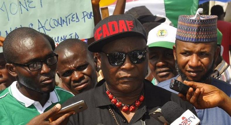 Protesters led by Charly Boy