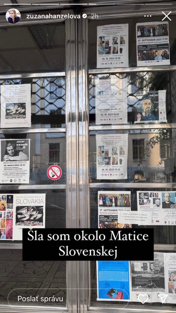 Kovačič Hanzelová odfotila odkaz Matice slovenskej.