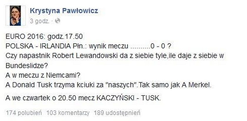 Posłanka PiS-u napisała o występie Polaków na Euro