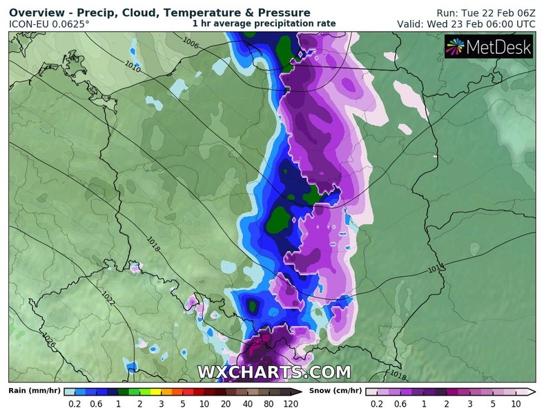 Przez Polskę przemieszczać będzie się front atmosferyczny