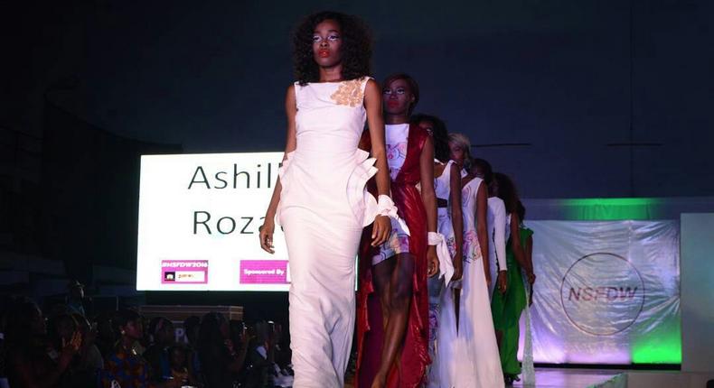 ASHILLA ROZAE showcasing at the Nigerian Student Fashion And Design Week