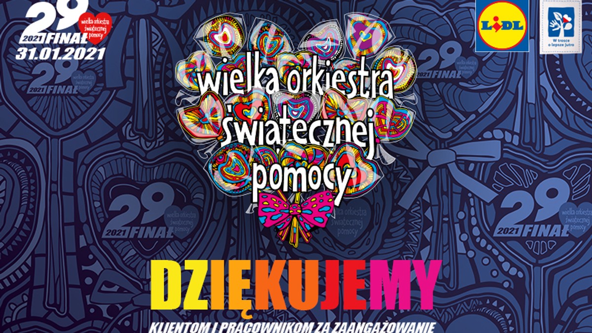 Wielka Orkiestra Świątecznej Pomocy ogłosiła oficjalne wyniki tegorocznej zbiórki. W tym roku padł kolejny rekord nie tylko dla Fundacji, ale również dla sieci Lidl. Firma już po raz 12. zagrała razem z WOŚP i przekazała ponad 9 mln zł.