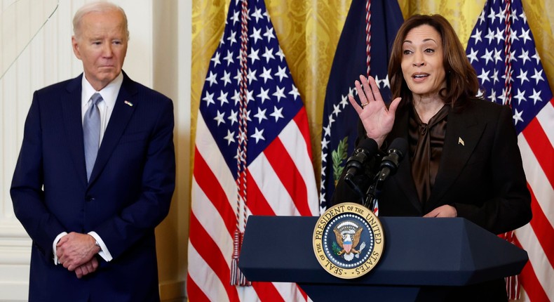 Vice President Kamala Harris has long held more progressive views on marijuana legalization than President Joe Biden.Chip Somodevilla/Getty Images