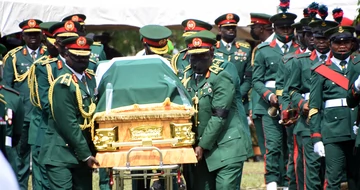 Gen. Attahiru, 10 other officers buried amidst tears in Abuja