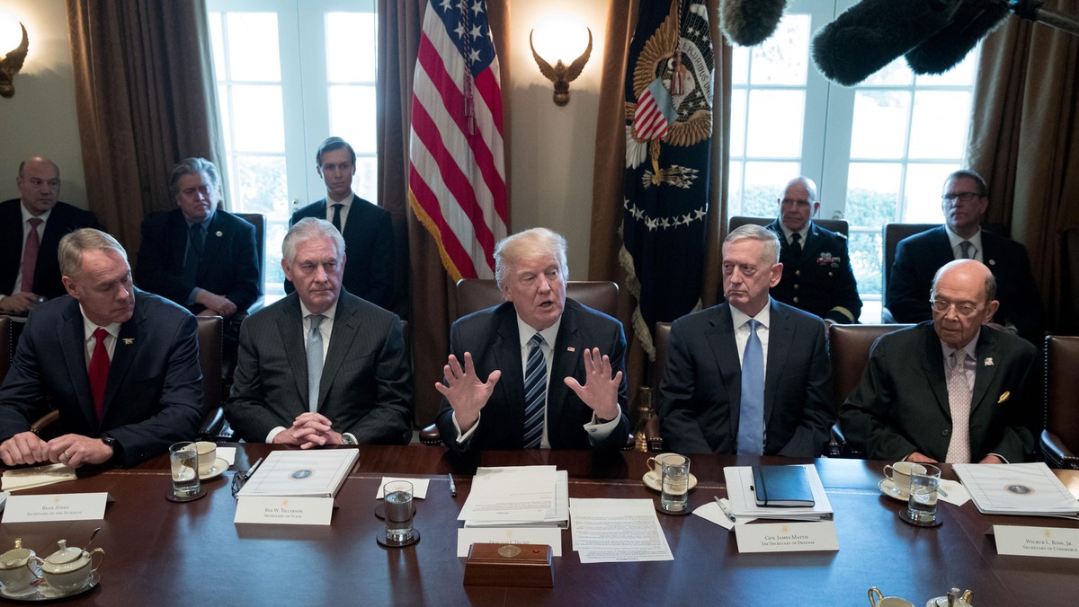 President Donald Trump Meets With Members Of His Cabinet