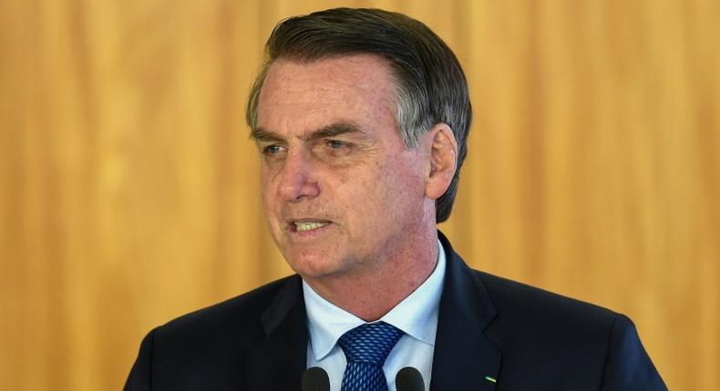 Brazilian President Jair Bolsonaro, pictured in Brasilia in January 2019, was reported to be surprised by the trip