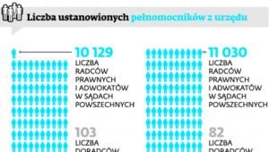 Liczba ustanowionych pełnomocników z urzędu