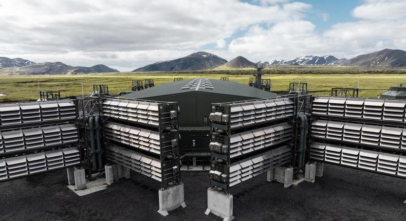 Climeworks' second and largest direct-air-capture plant in Iceland.Climeworks
