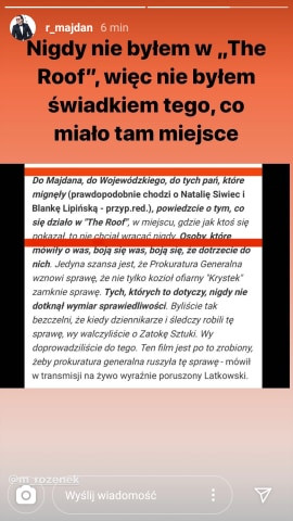 Radosław Majdan na Instagramie 