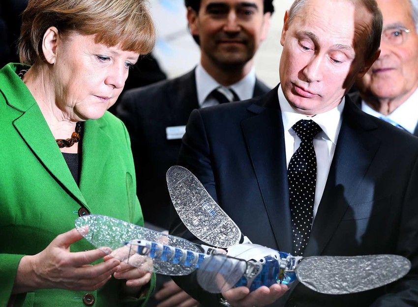 Angela Merkel i Vladimir Putin