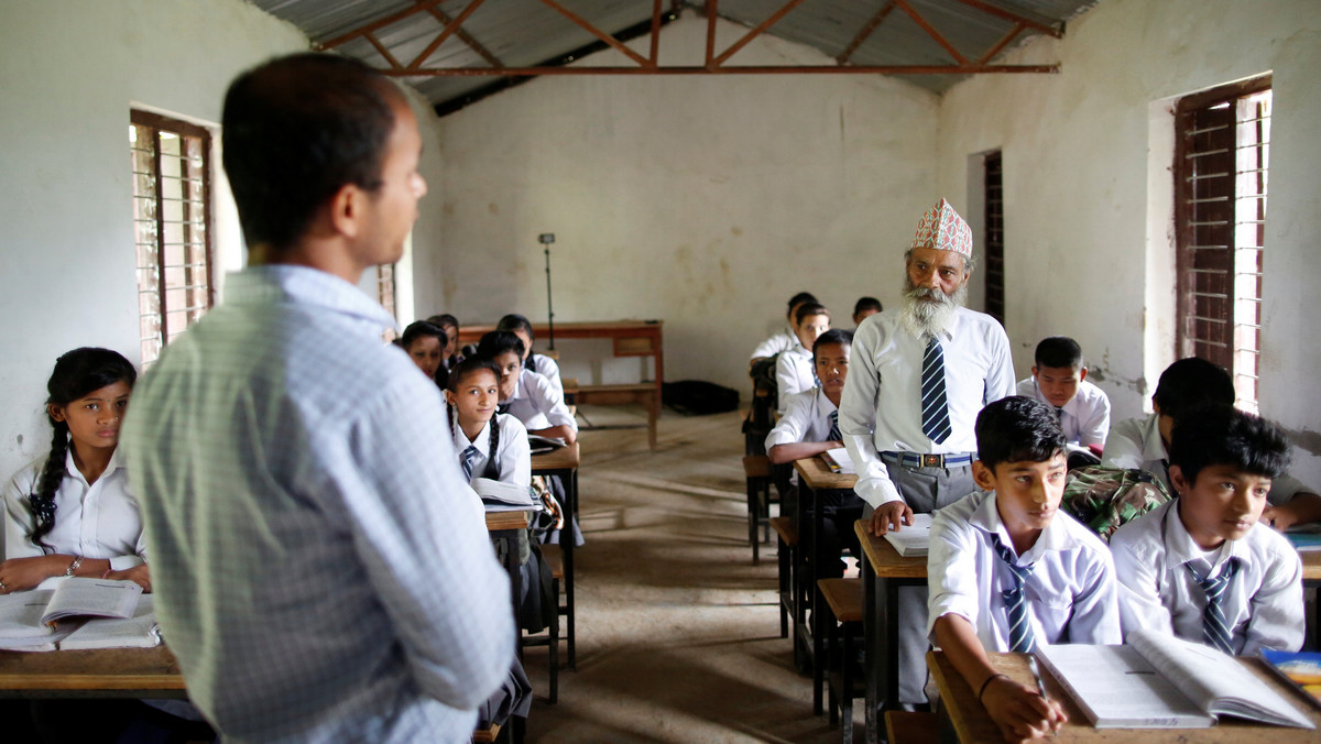 The Wider Image: Nepal's 68-year-old student