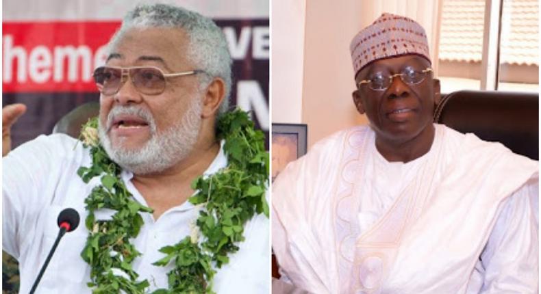 Former President Jerry John Rawlings and Yusif Ibrahim