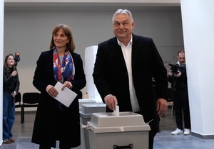Viktor Orban na glasanju u Budimpešti 12. aprila