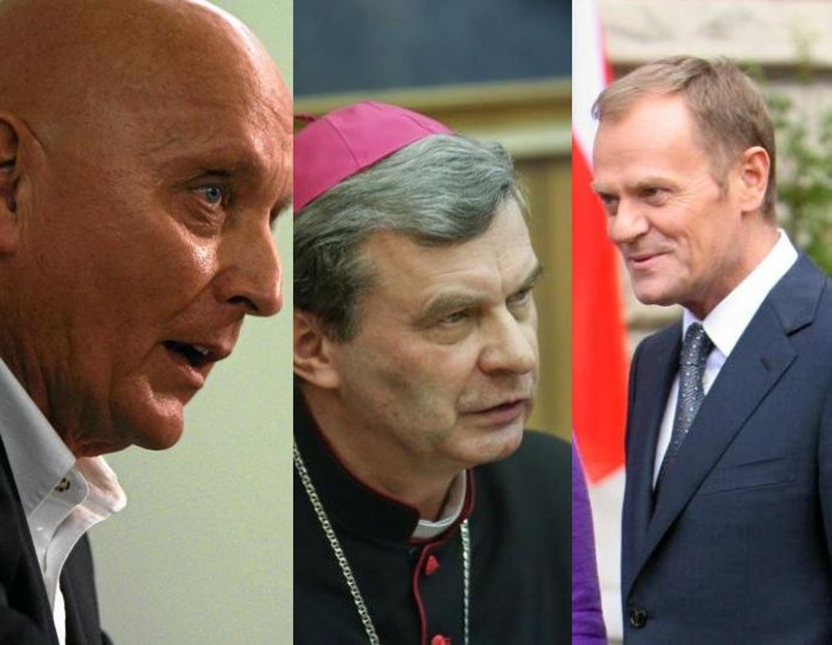 Jerzy Dziewulski, bp Tadeusz Bronakowski i Donald Tusk