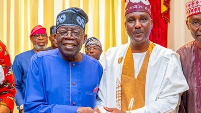 President Bola Tinubu with the Speaker of the House of Representatives, Hon. Tajudeen Abbas. [Twitter:@NgrPresGCFR]