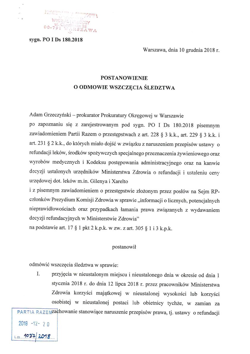 Media grzmią o nieprawidłowościach w resorcie zdrowia. Służby i prokuratura mają ważniejsze sprawy