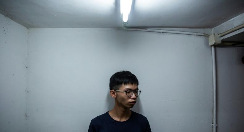 Tony Chung, 19, was arrested alongside three others on July 29 for allegedly inciting secession