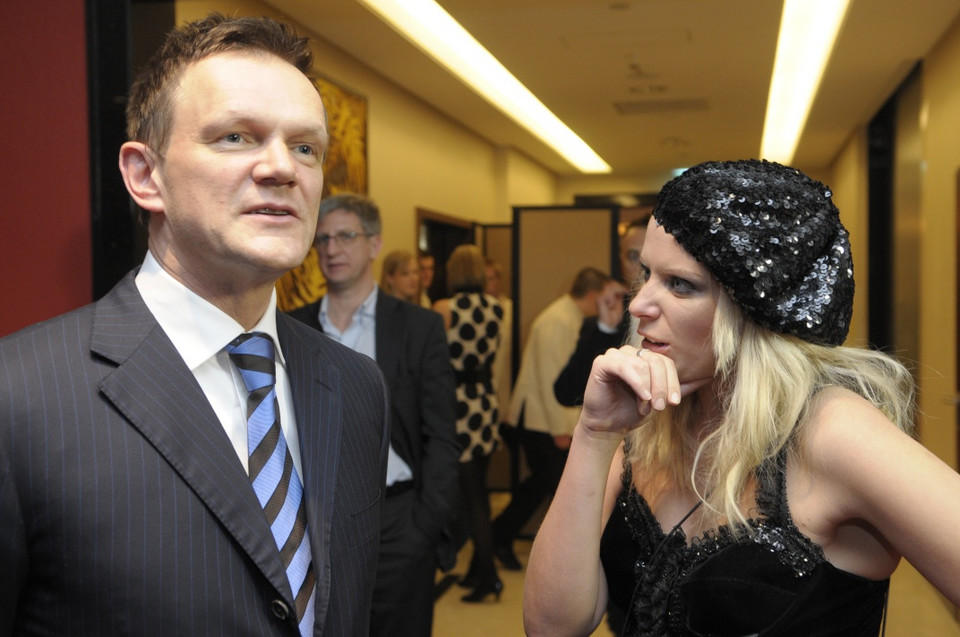 Cezary Pazura i Marysia Sadowska podczas gali Siatkarskie Plusy 2010