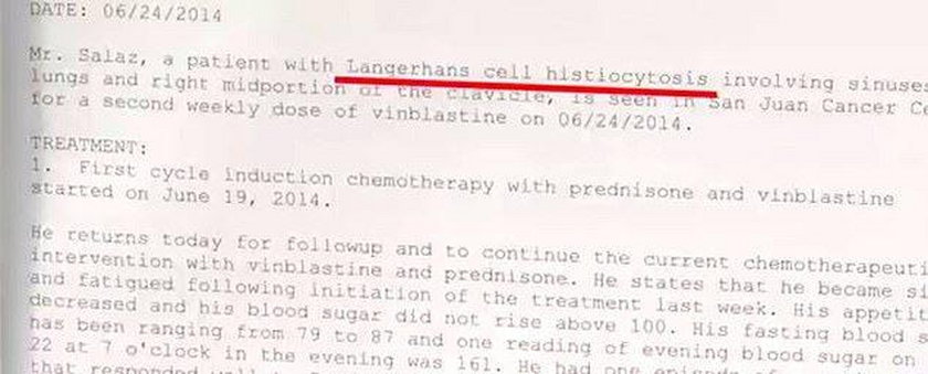 Lekarze zdiagnozowali u niego histocytozę komórek Langerhansa