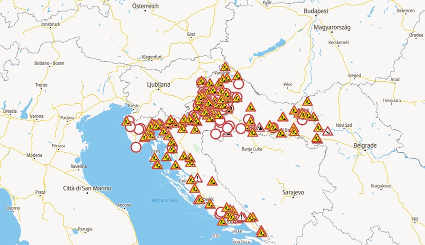 Stanje na putevima u Hrvatskoj za Prvi maj