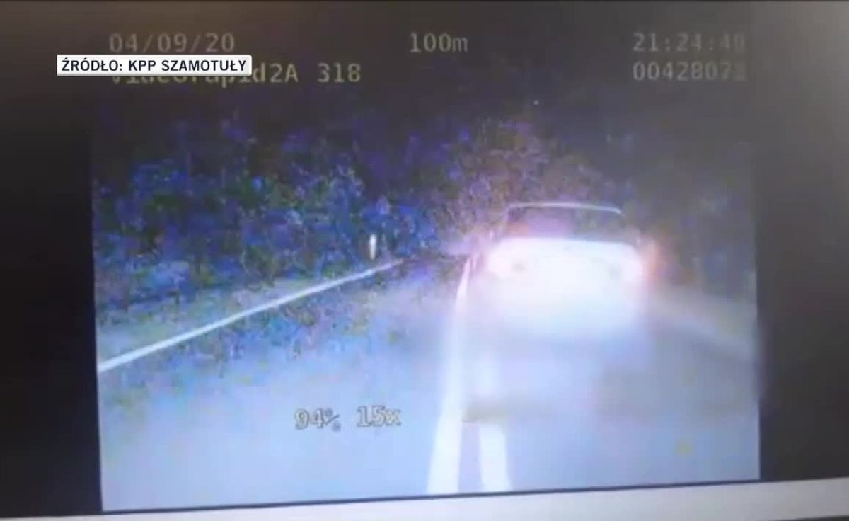 Nagranie z pościgu w Wielkopolsce