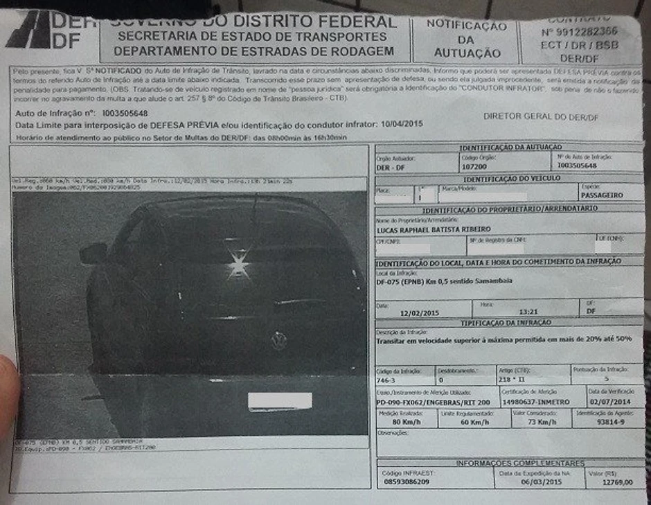 Famozna kazna sa slikom auomobila na sebi