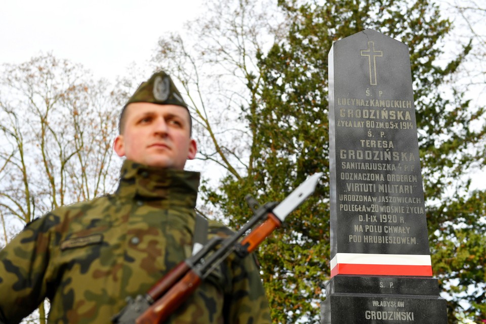 Uroczystości upamiętniające sanitariuszkę wojny polsko-bolszewickiej Teresę Grodzińską