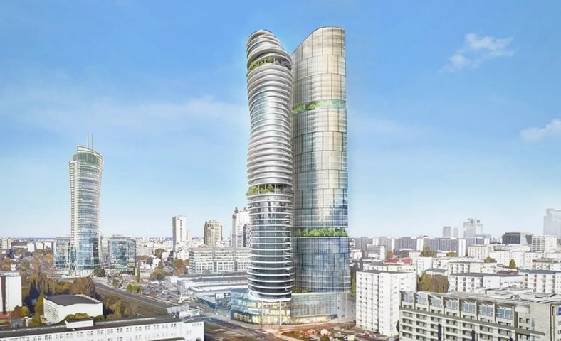 Ujawniony przez "Wyborczą" projekt dwóch wież, mających — ku czci braci Kaczyńskich — nosić nazwę K-Towers.