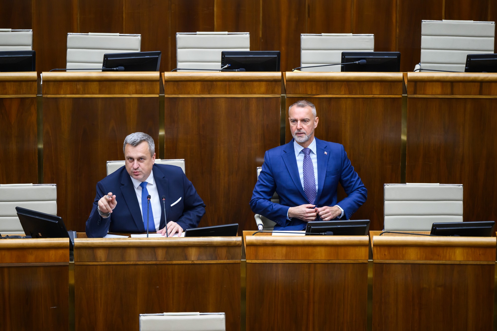 Podpredseda NR SR Andrej Danko a predseda NR SR Richard Raši.