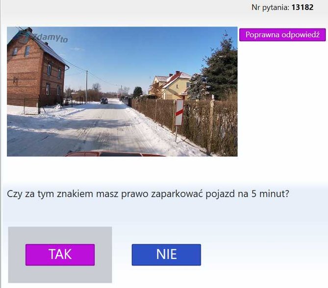 Pytanie egzaminacyjne na prawo jazdy nr 13182 Źródło: brd24.pl