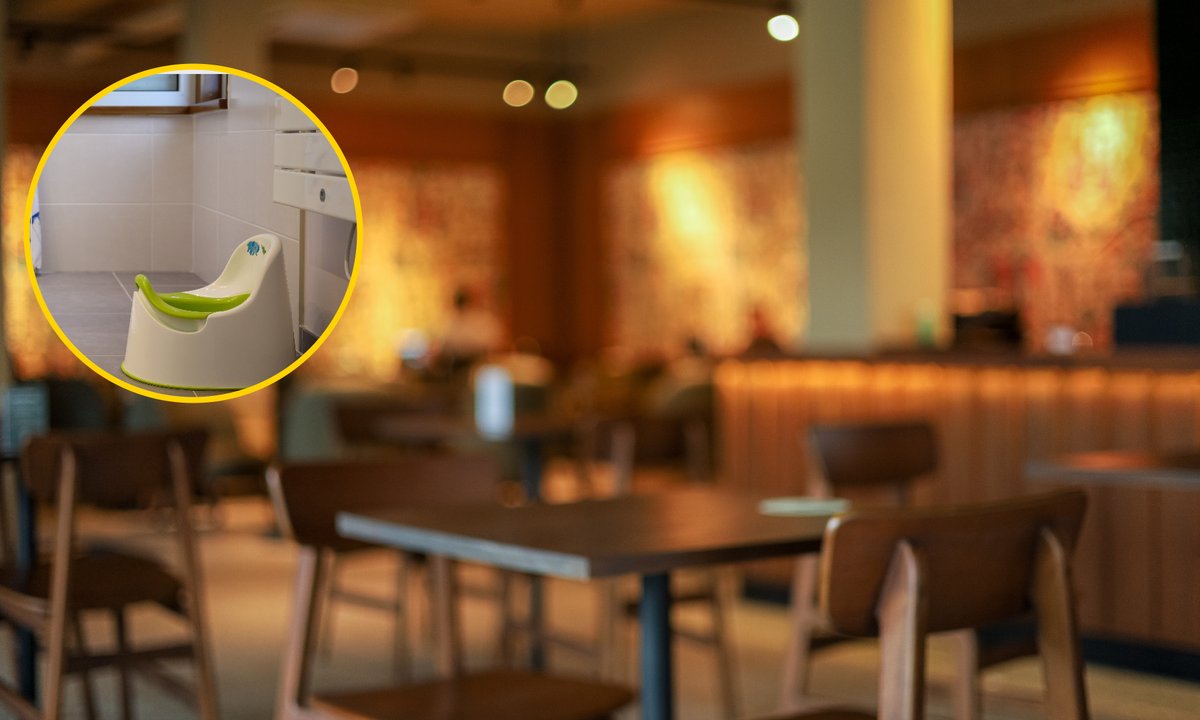 Rodzice pozwolili córce skorzystać z nocnika przy stole we włoskiej restauracji. Właścicielka oburzona