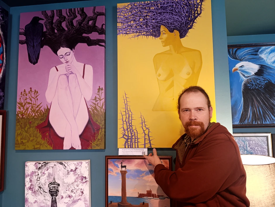 Evgenij Kreščenski, slikar iz Moskve, učestvuje sa dva rada