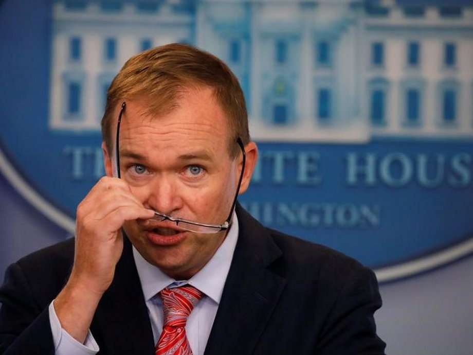 Office of Management and Budget Director Mick Mulvaney attends the daily briefing at the White House in Washington, U.S.