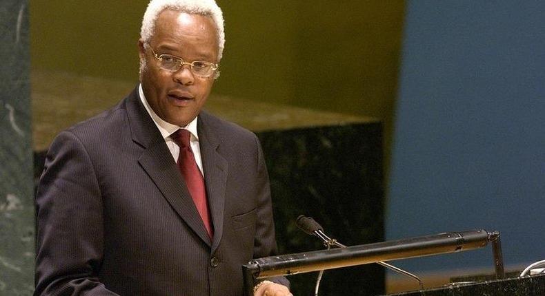 Edward Ngoyani Lowassa, former Prime Minister of Tanzania, addresses the UN General Assembly    in a file photo. REUTERS/Chip East