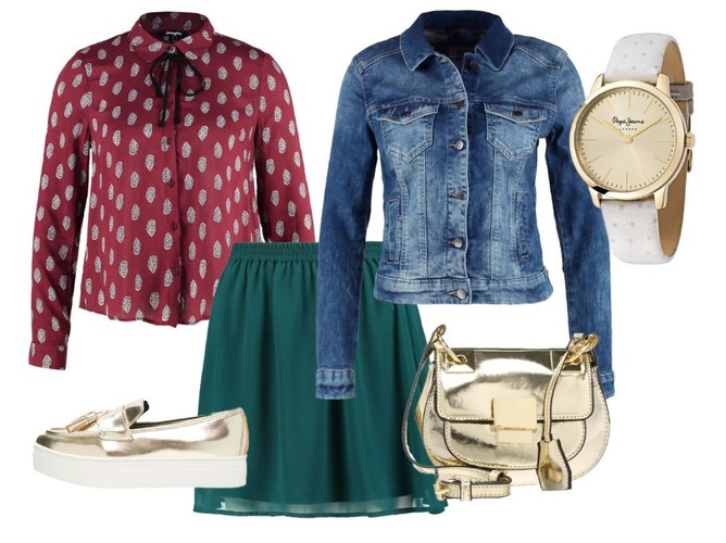 STYLIZACJE z dżinsową kurtką