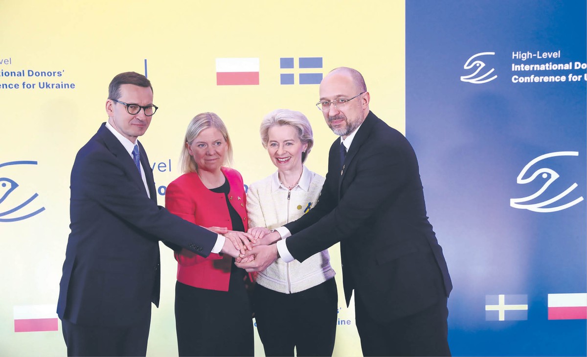 Podczas konferencji donatorów zebrano ponad 9 mld. euro na odbudowę Ukrainy