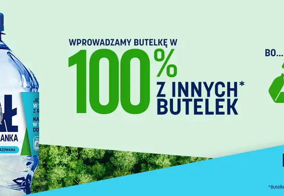 Nowa butelka Nałęczowianka w 100% z plastiku z recyklingu