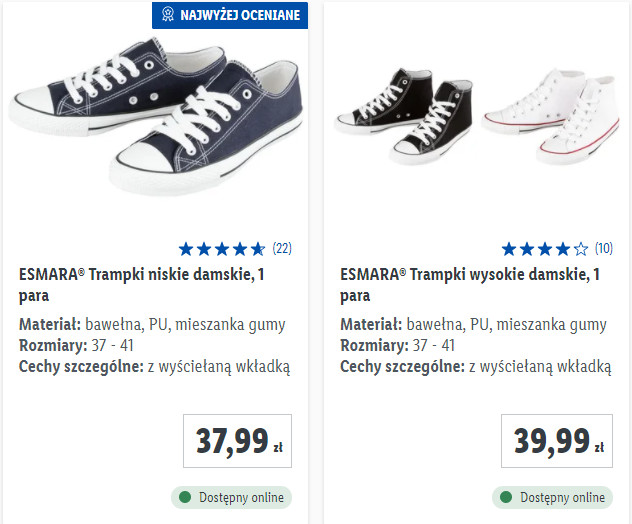 Esmara trampki z Lidla