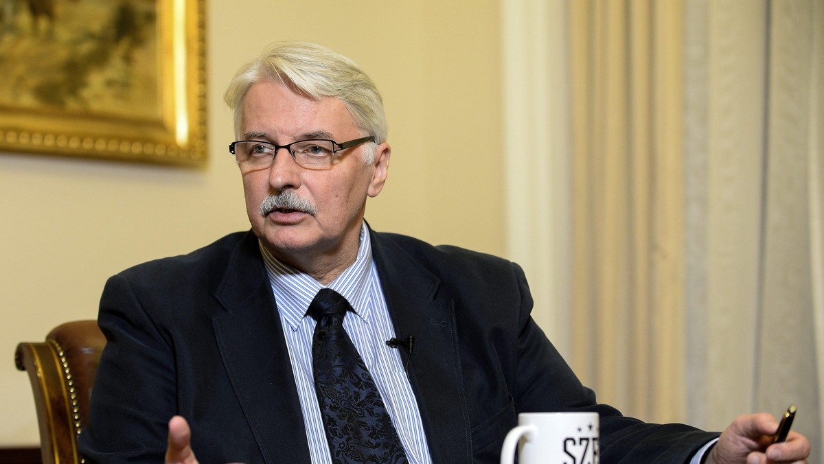 Szef MSZ Witold Waszczykowski