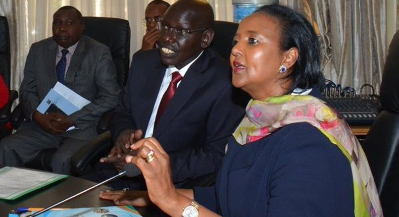 Amina Mohammed with Belio Kipsang