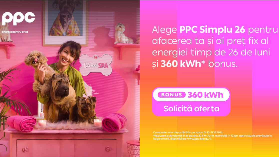 Preț fix pentru afacerile mici, pe o perioadă de 26 de luni prin PPC Simplu 26 și servicii de asistență cu oferta promoțională  PPC Confort Promo