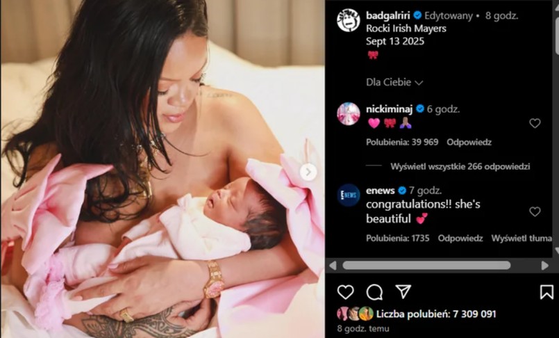 Rihanna urodziła córkę