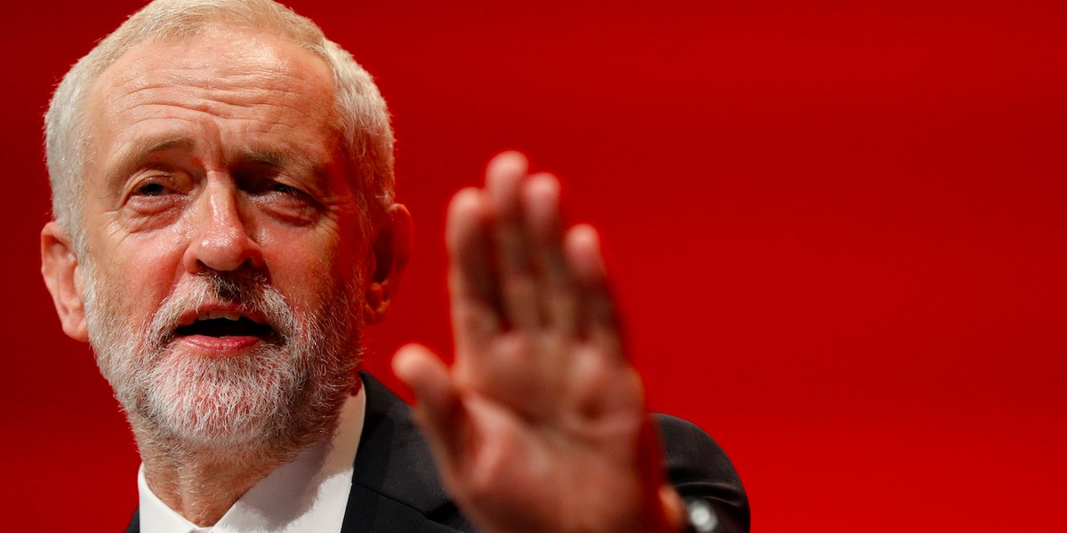 Britain's Labour Party leader Jeremy Corbyn delivers his keynote speech at the Labour Party conference in Liverpool, Britain, September 28, 2016.