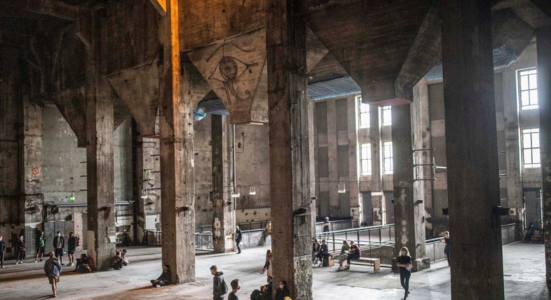 Halle am Berghain, the most famous nightclub in Berlin, has closed due to the COVID-19 pandemic. Until partygoers can return, the space has been used to present art installations.