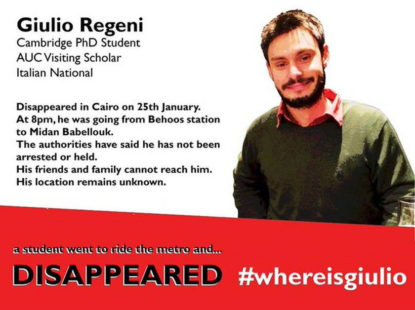 Giulio Regeni - zamordowany w Egipcie włoski student