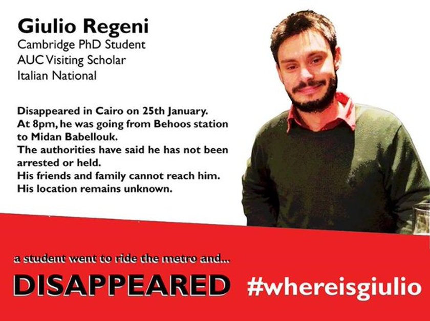 Giulio Regeni - zamordowany w Egipcie włoski student