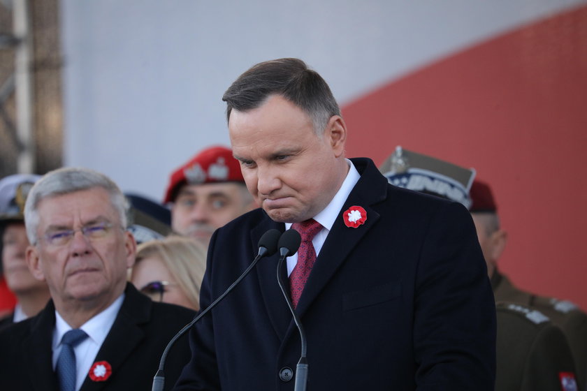 Marszałek Senatu Stanisław Karczewski i prezydent Andrzej Duda