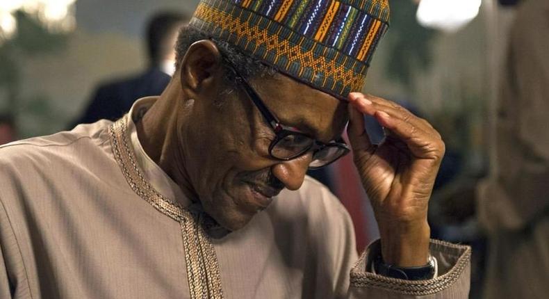 President Muhammadu Buhari Looking Sad (DailyPost))