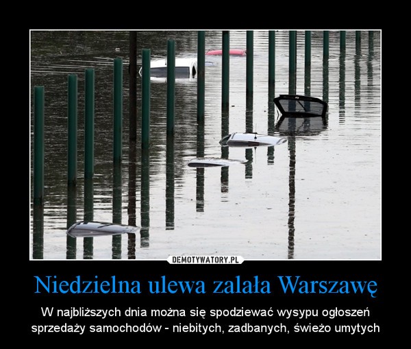 Internauci śmieją się z zalanej Warszawy